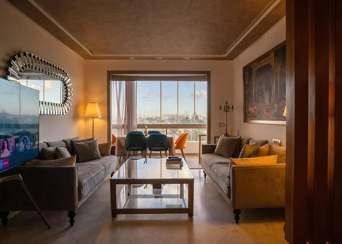 Luxury Golden View Apartment In Les Terrasses Danfa Ain Diab